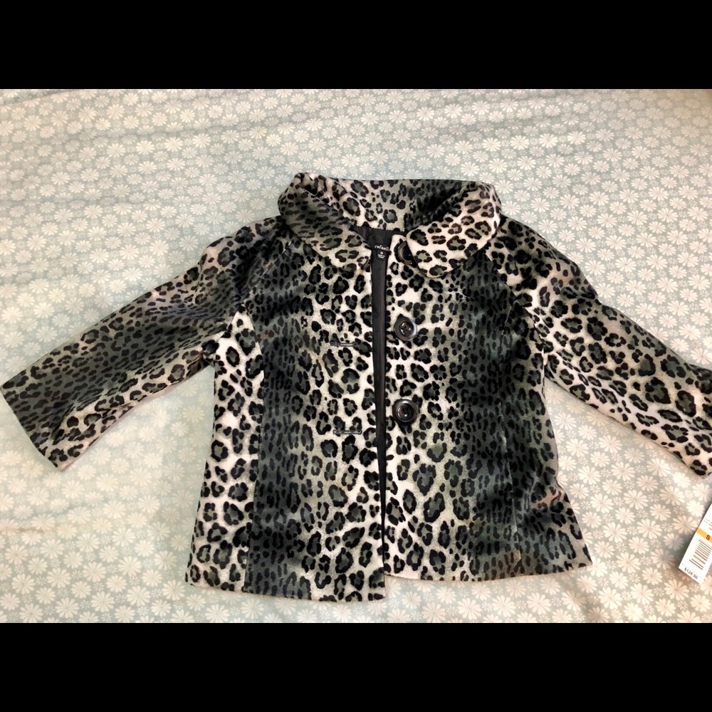 NWT Rafaella leopard peacoat jacket
